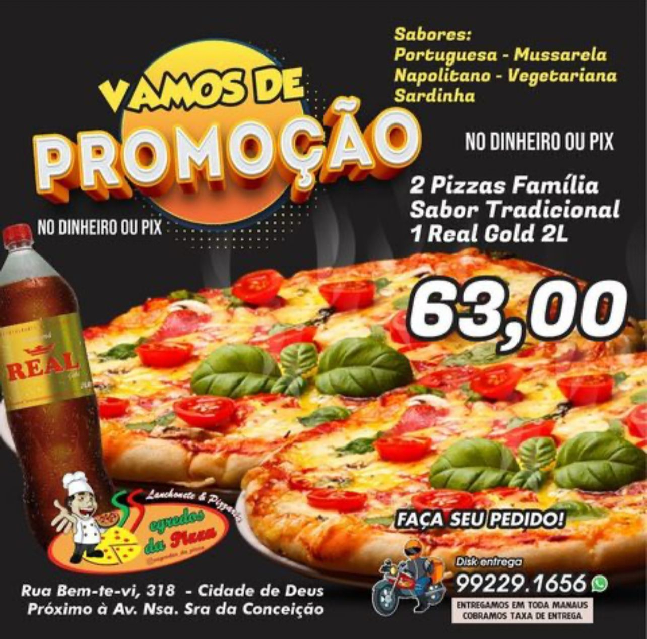 Papa Pizza Manaus: Delivery, Preço, Cardápio, Telefone