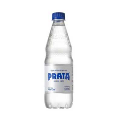 Água Mineral c/ Gás Prata Garrafa de Vidro 300ml