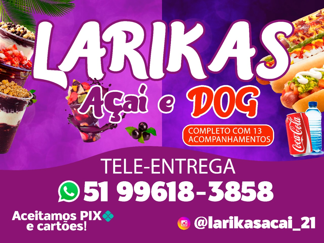 Açai da Hora - Açaí, lanches, xis gaúcho, dog prensado e porções!