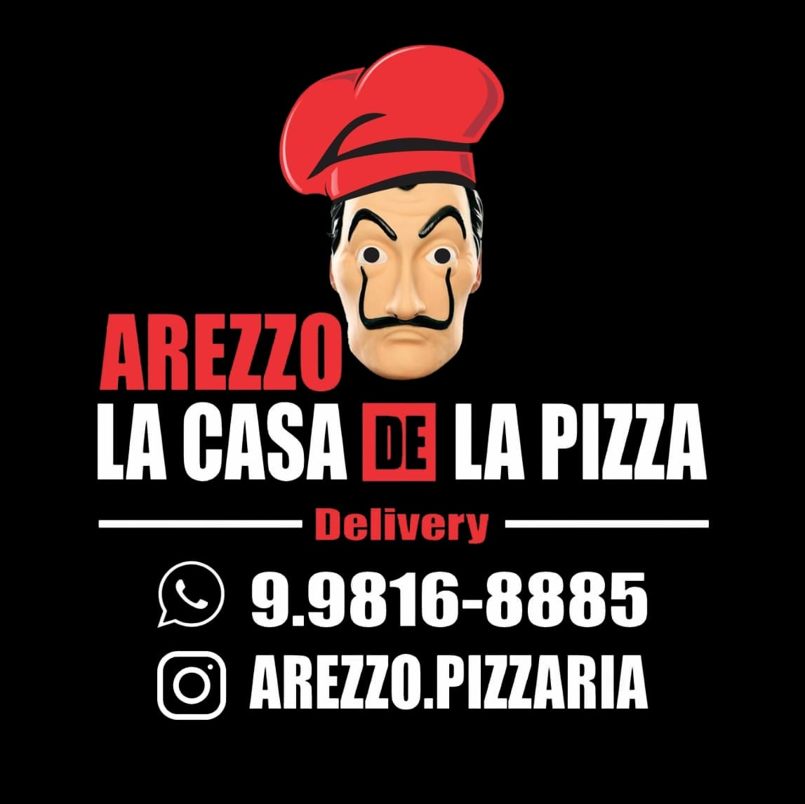 AREZZO LA CASA DE LA PIZZA Card pio Delivery de Pizza