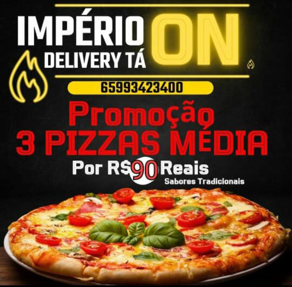 Império das Pizzas - Atendimento todos os dias com PROMOÇÕES