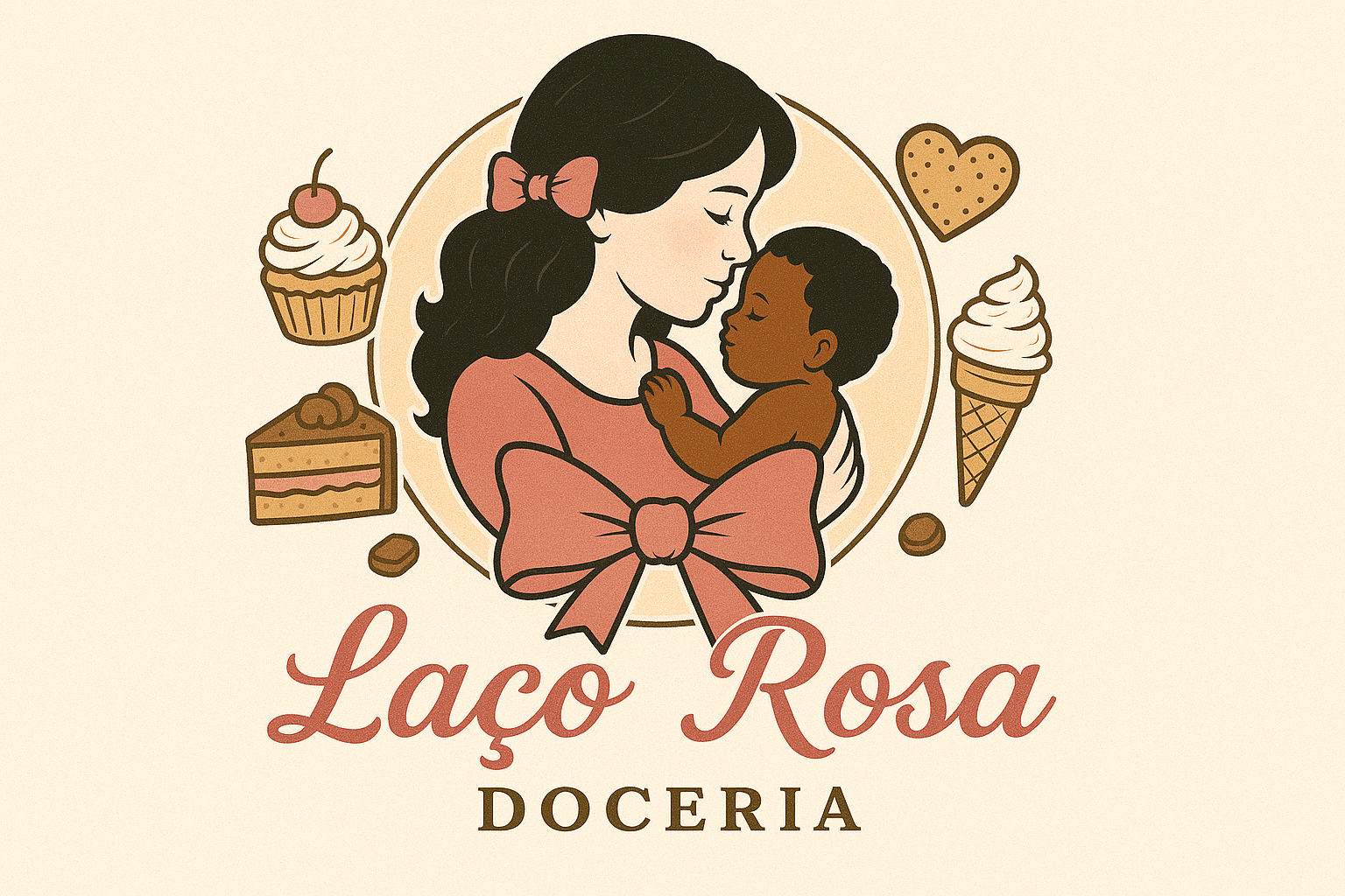 Laço rosa - Doces