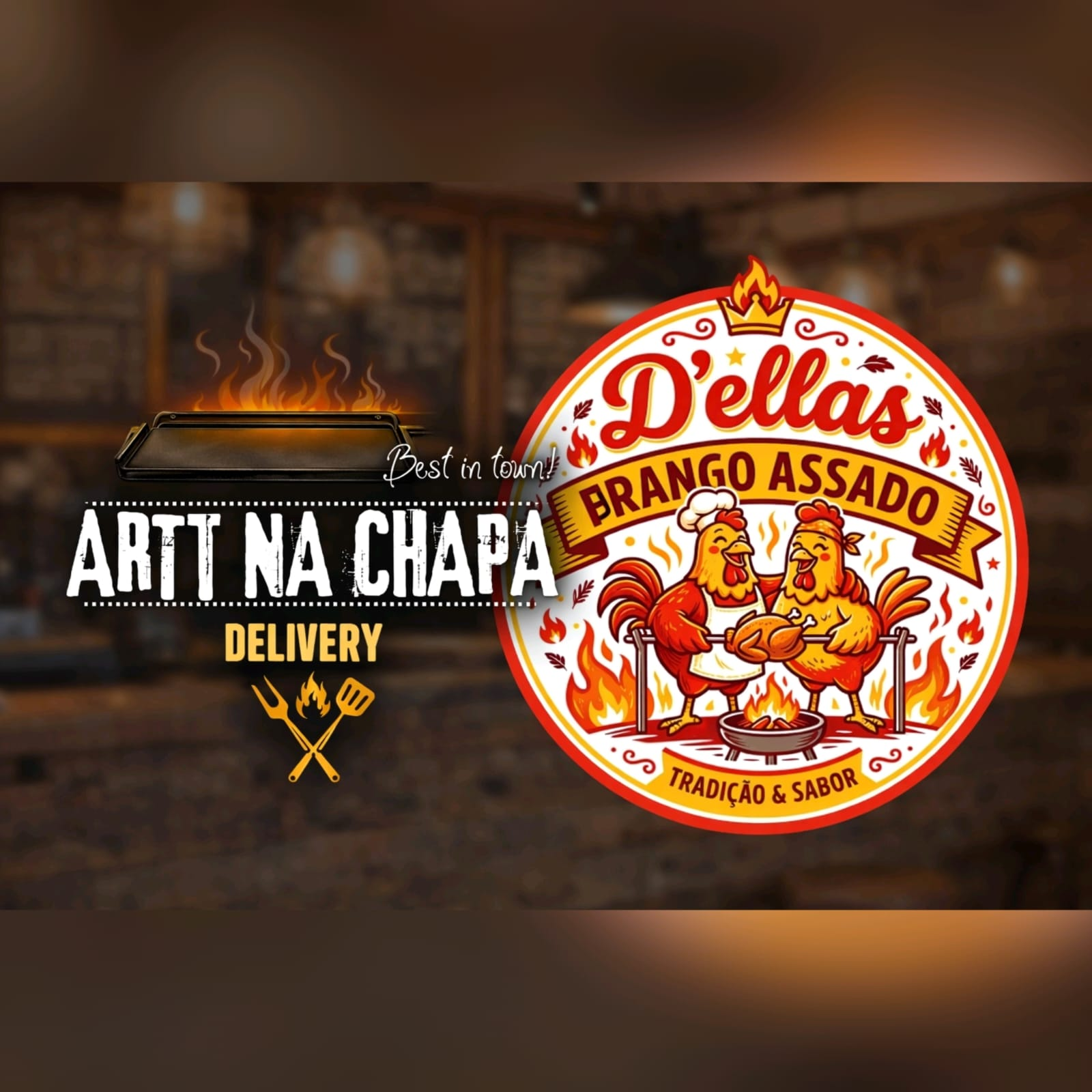 Artt Na Chapa  Dellas Frango assado